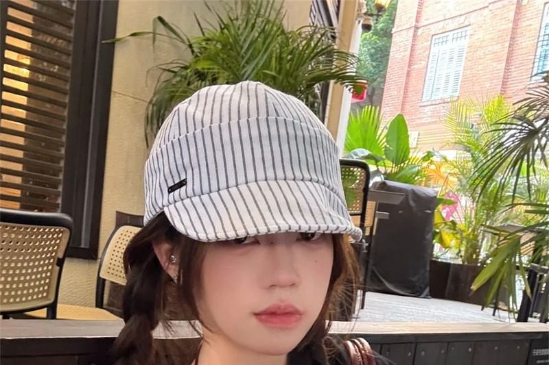 Striped Cap Brim Short Baseball