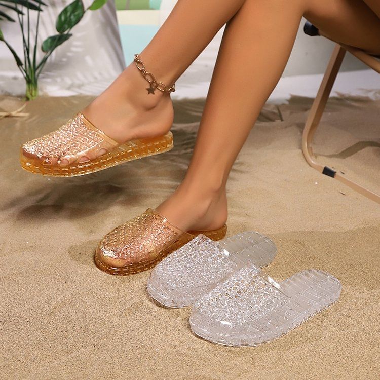 Perforated Slide Sandals