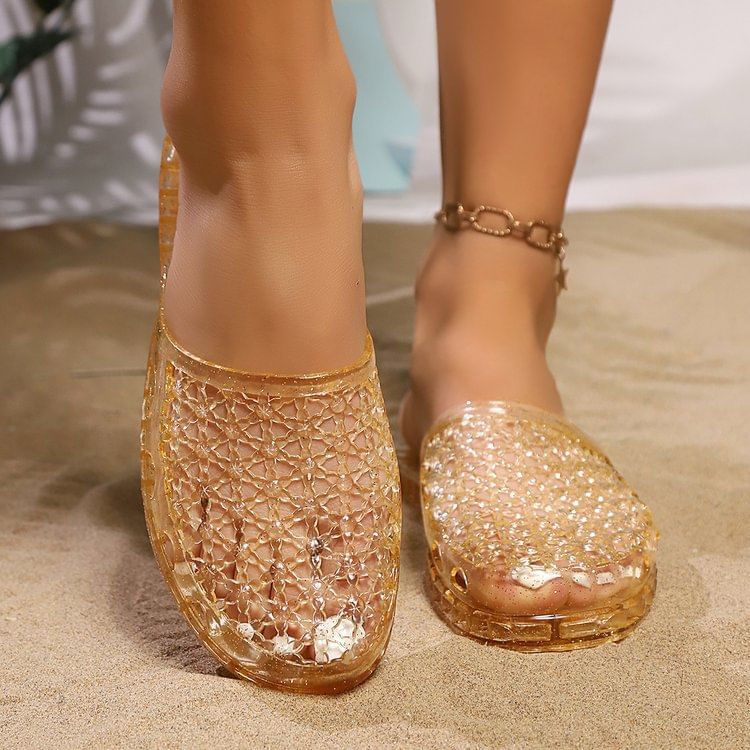 Perforated Slide Sandals