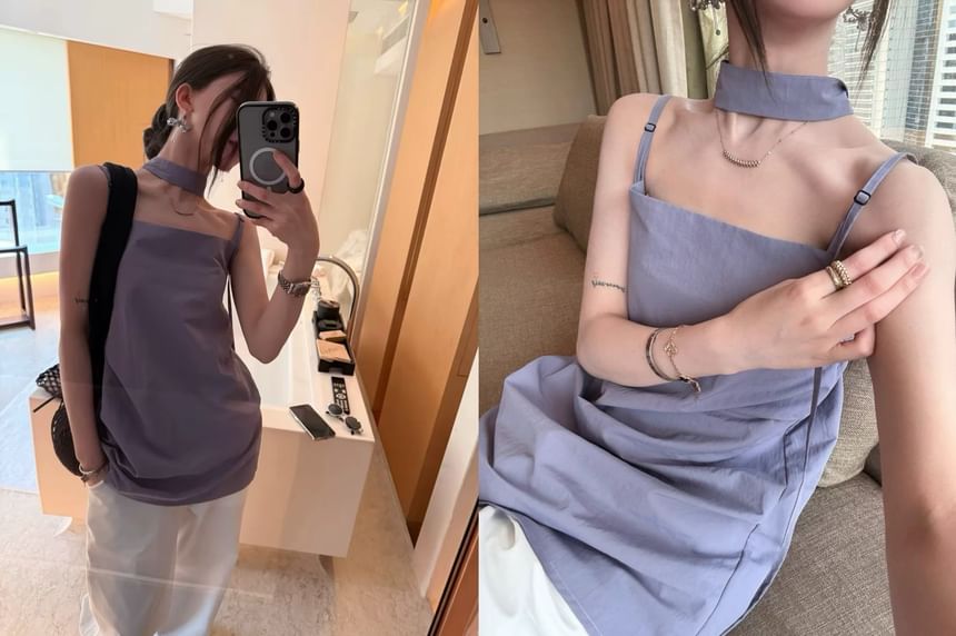 Top Plain Neck Square Cami