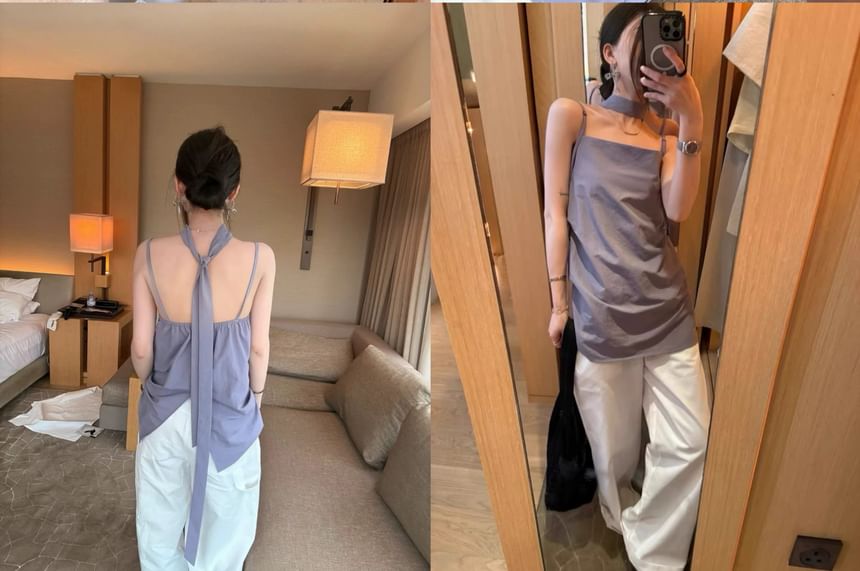 Top Plain Neck Square Cami