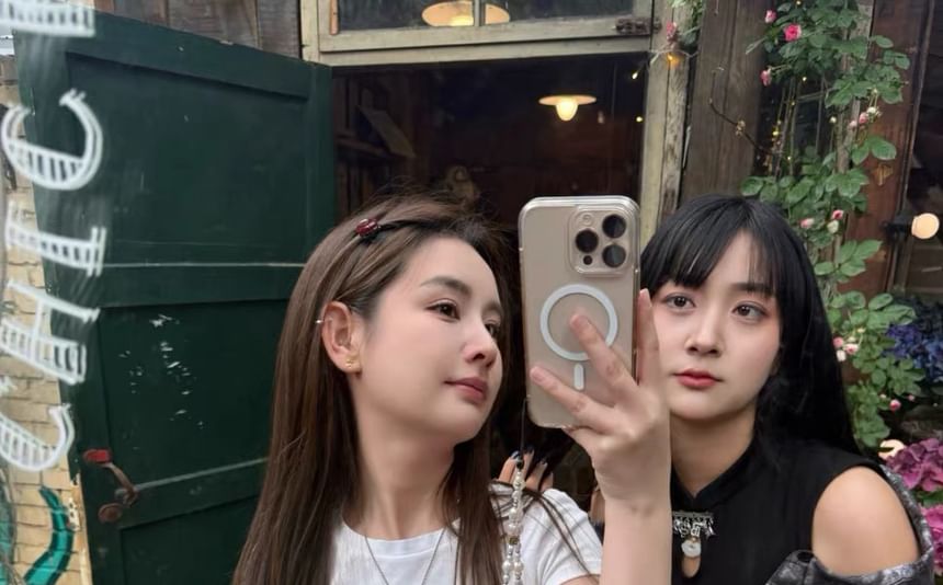 T-Shirt Short-Sleeve Crop Crewneck Lettering