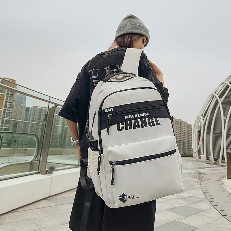 Two Tone Backpack Lettering