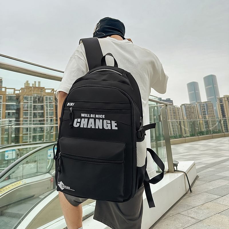 Two Tone Backpack Lettering
