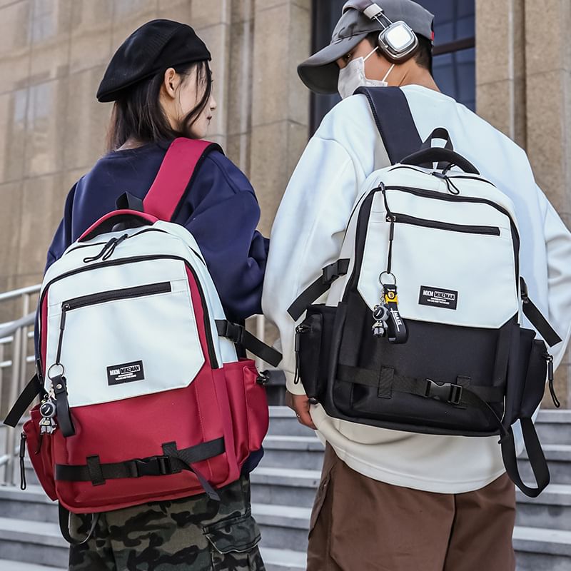 Flap Charm Lettering Bag Backpack / Set