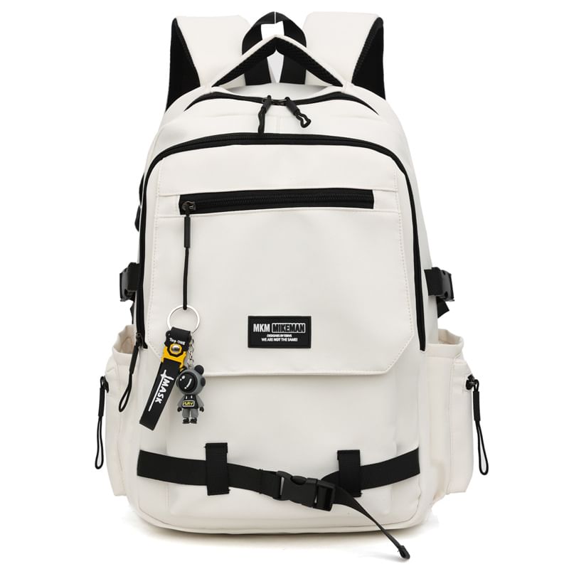 Flap Charm Lettering Bag Backpack / Set