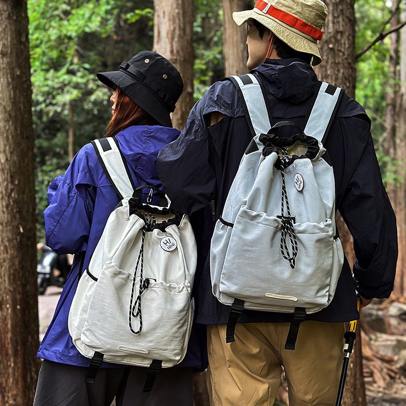 Drawstring Lettering Backpack