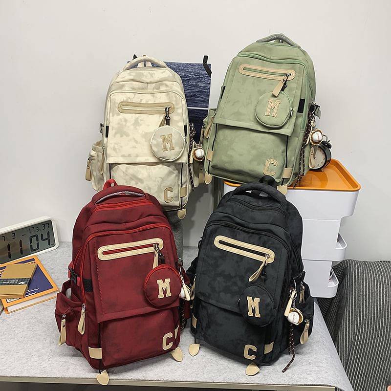 / Purse Coin Set Print Backpack Camouflaged