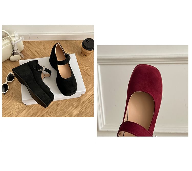 Plain Wedge Jane Shoes Mary Platform