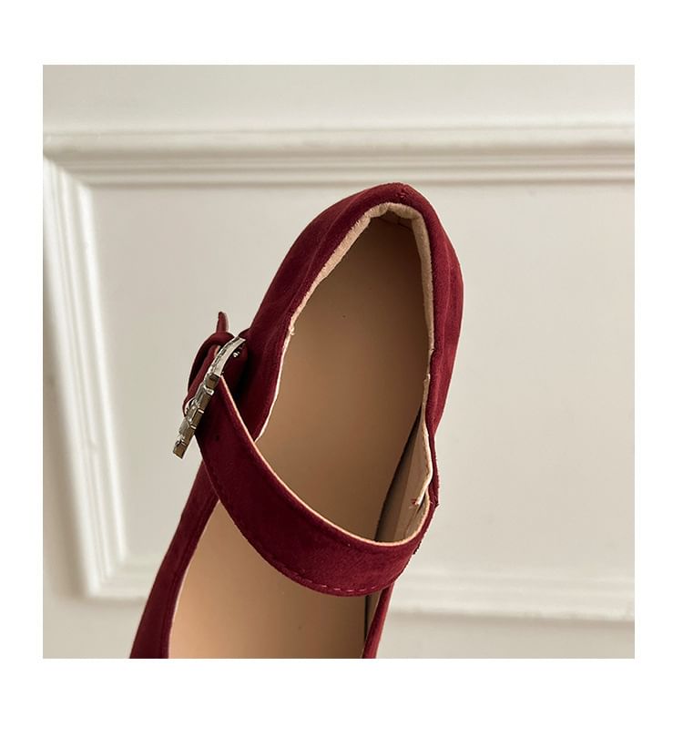 Plain Wedge Jane Shoes Mary Platform