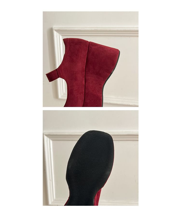 Plain Wedge Jane Shoes Mary Platform