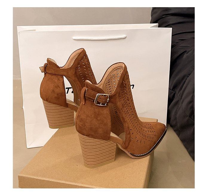 Short Boots D'Orsay Heel Block