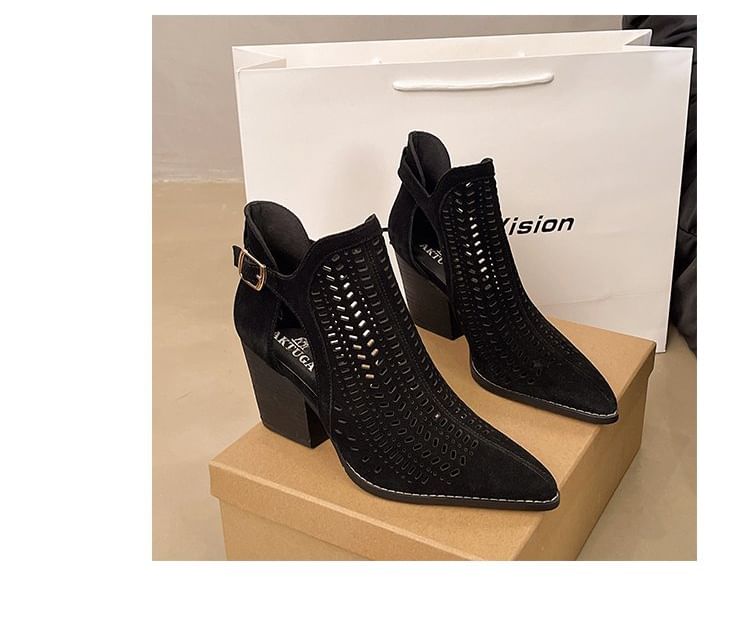 Short Boots D'Orsay Heel Block