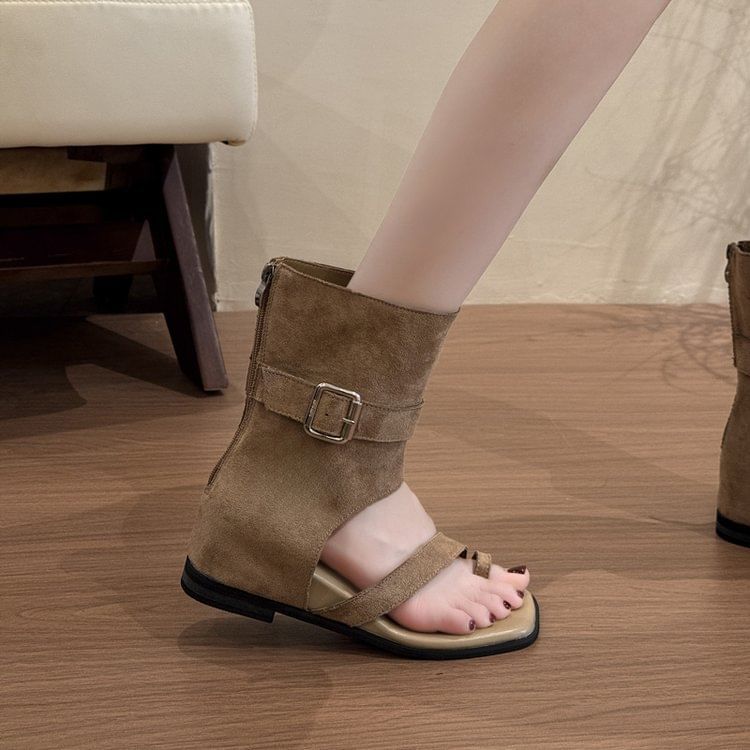 Boots Loop Hidden Toe Short Wedge