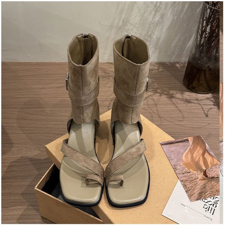 Boots Loop Hidden Toe Short Wedge