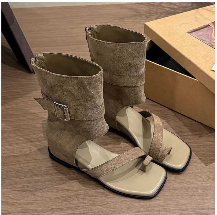 Boots Loop Hidden Toe Short Wedge