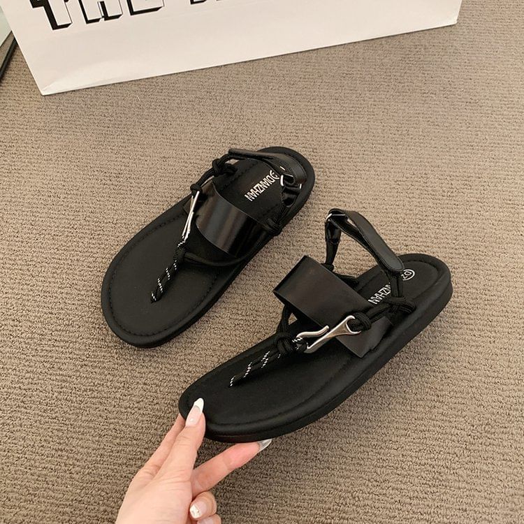 Thong Buckled Sandals