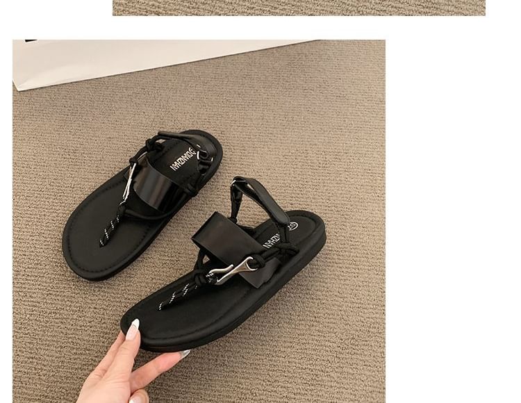 Thong Buckled Sandals