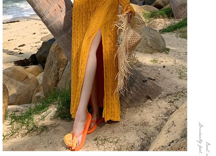 Cold-Shoulder Cutout Lace-Up Crop Top & Slit High-Waist Maxi Skirt Set