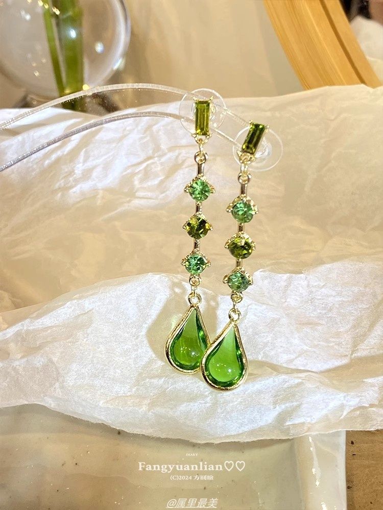 Teardrop Drop Rhinestone Earring