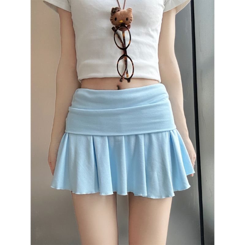 Skirt Low Mini Plain Rise