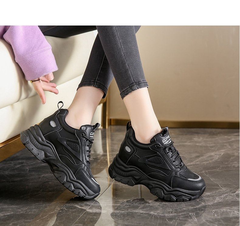 Sneakers Wedge Hidden Platform Panel
