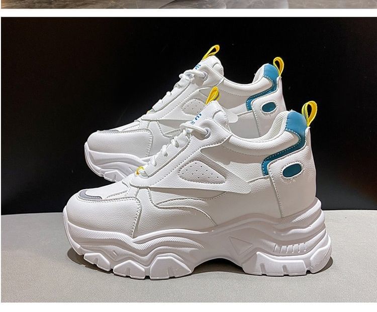 Sneakers Wedge Hidden Platform Panel