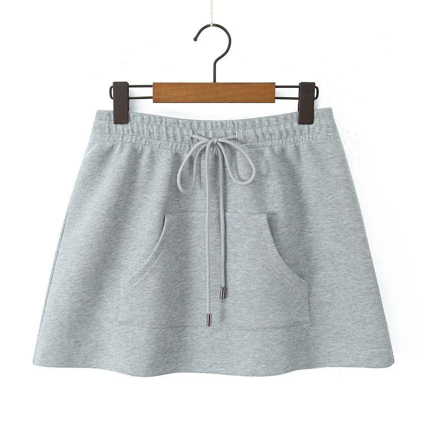 Sailor-Collar Half-Zip Short-Sleeved Top / Drawstring Skirt (Assorted Styles)