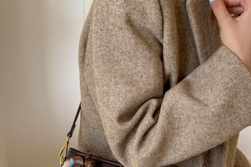 Faux Piped Leather Bag Crossbody