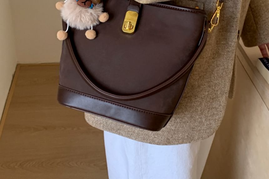 Faux Piped Leather Bag Crossbody