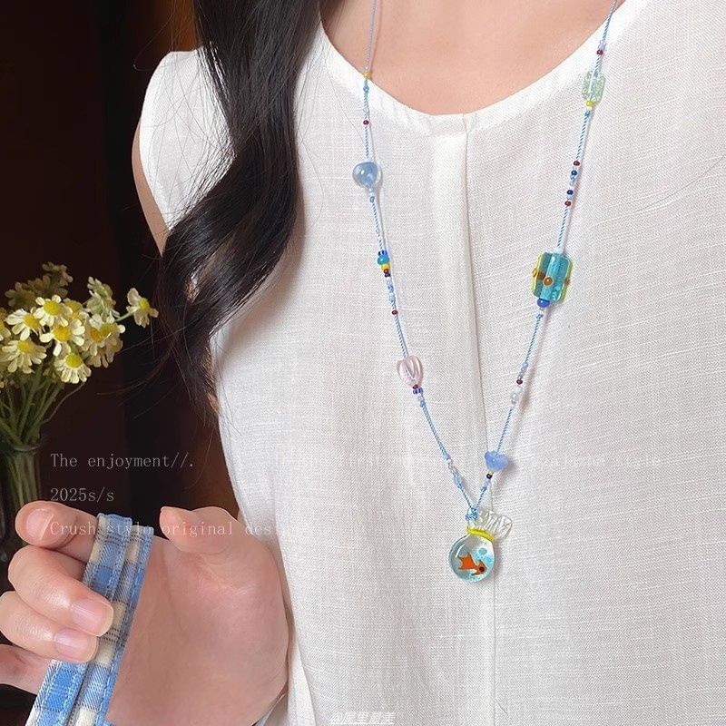 Necklace Goldfish Resin String