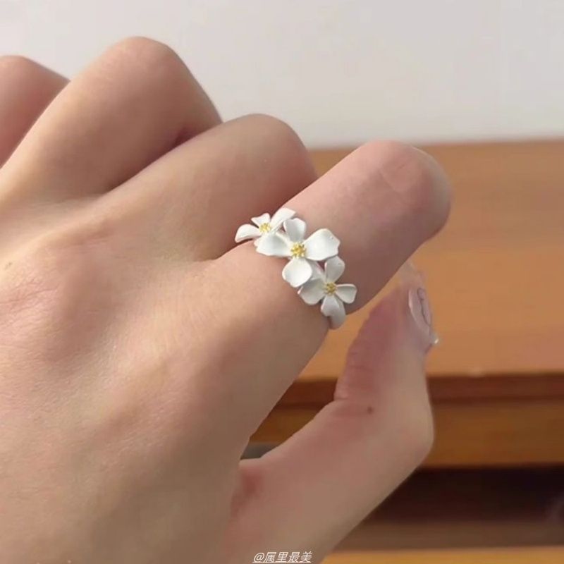 Alloy Open Floral Ring