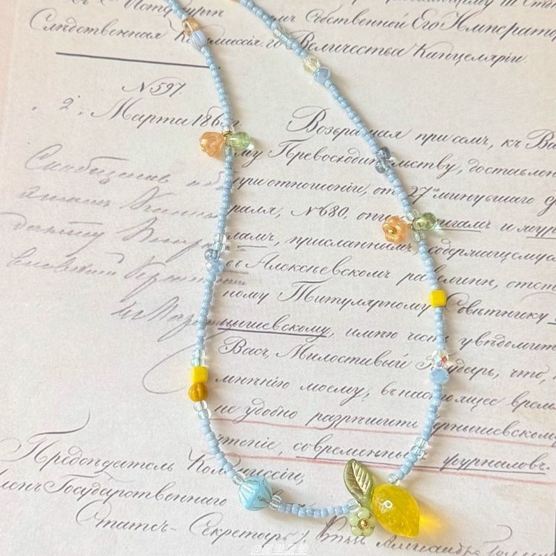 Lemon Necklace Pendant Bead