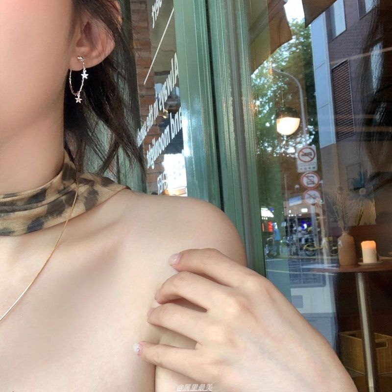 Earring Star Alloy Hoop