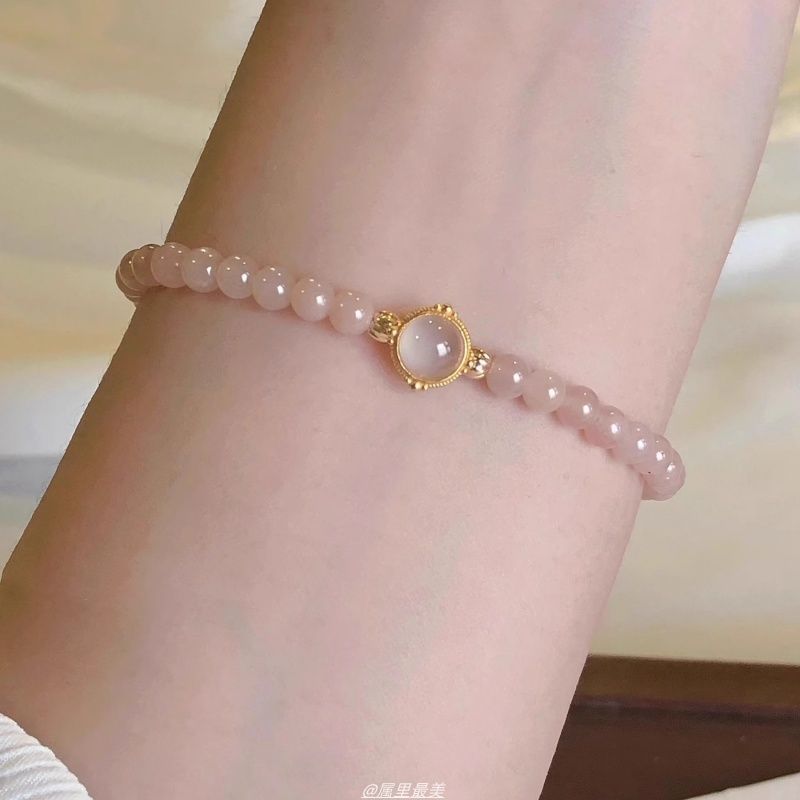 Bracelet Moonstone Gemstone Faux Bead