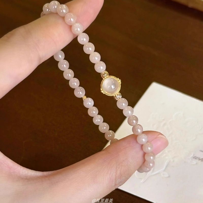 Bracelet Moonstone Gemstone Faux Bead