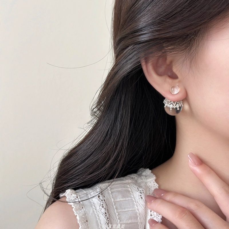 Crystal Crown Bead Faux Ear Jacket