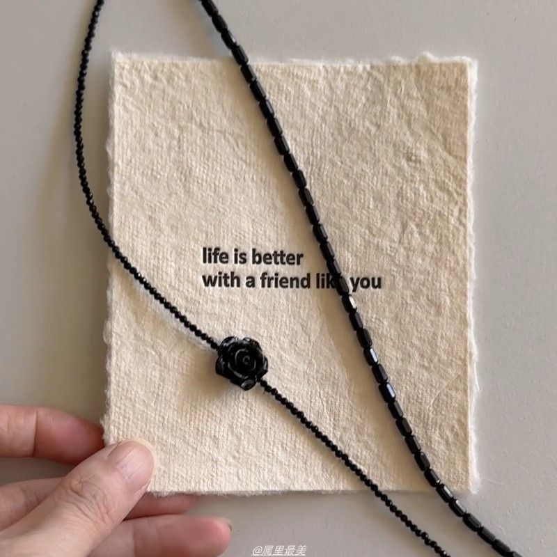 Bead Faux Gemstone Layered Choker