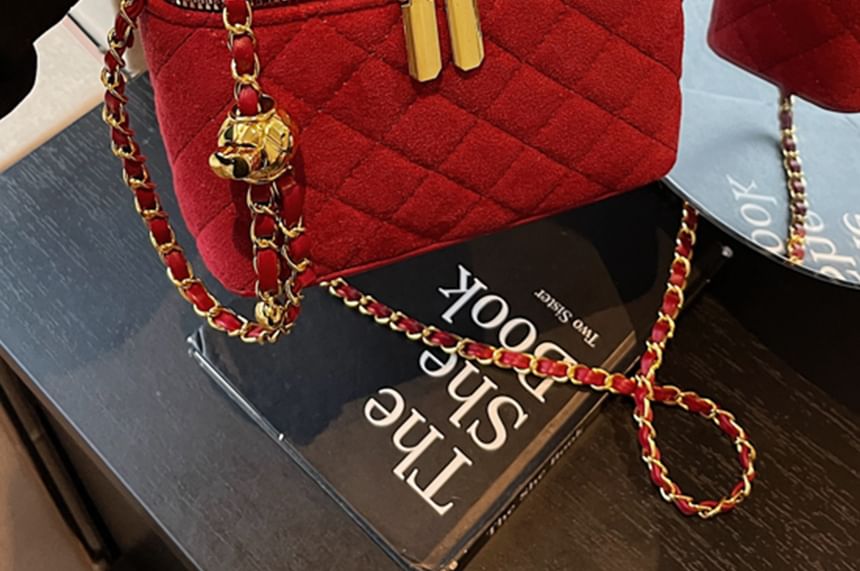 Strap Quilted Bag Leather Faux Chain Crossbody