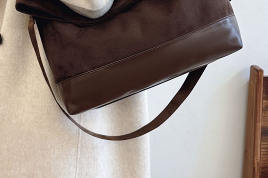 Bag Suede Faux Tone Two Tote