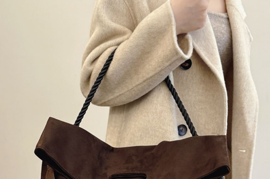 Bag Suede Faux Tone Two Tote