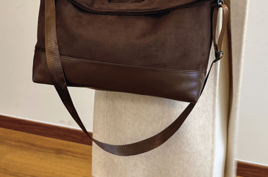 Bag Suede Faux Tone Two Tote