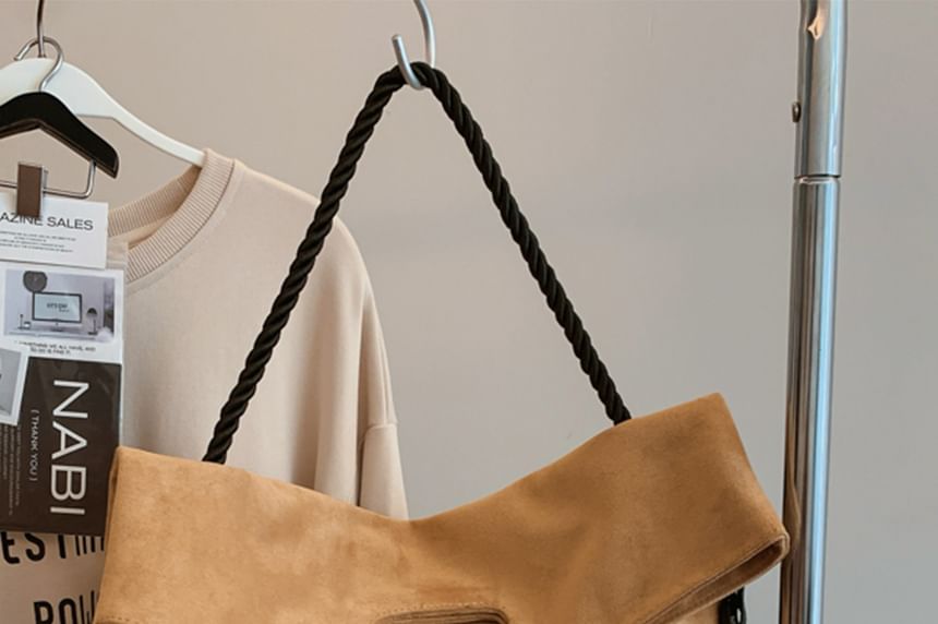 Bag Suede Faux Tone Two Tote