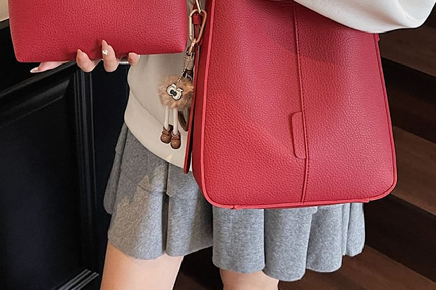 Pouch Shoulder With Leather Bag Faux