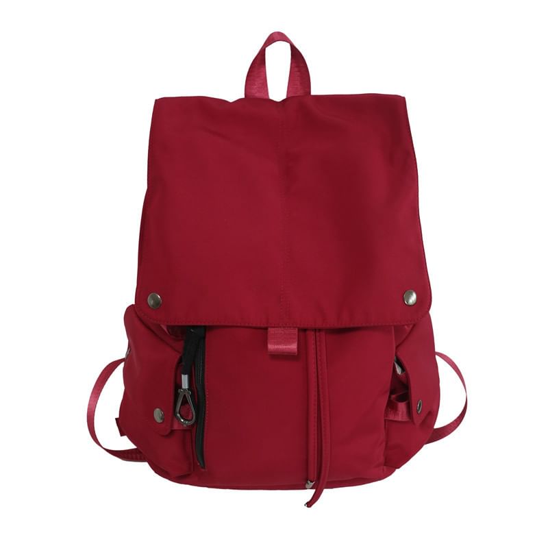 Backpack Drawstring Plain Nylon