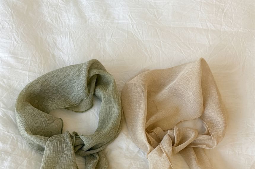 Scarf Floral Jacquard Sheer