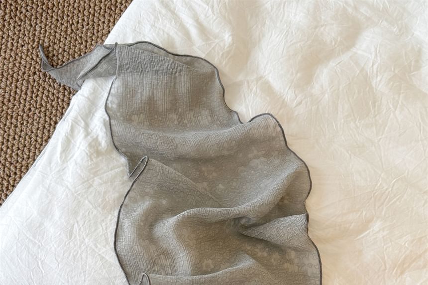 Scarf Floral Jacquard Sheer