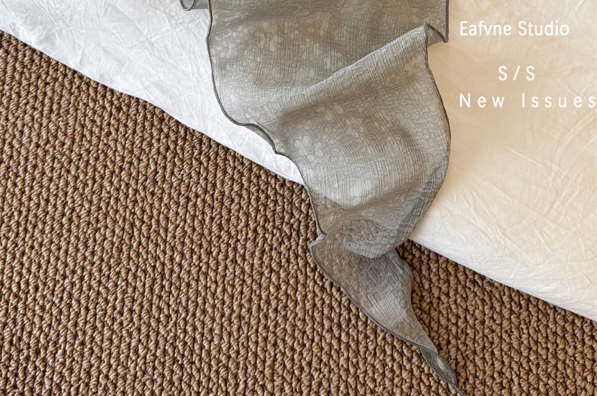 Scarf Floral Jacquard Sheer