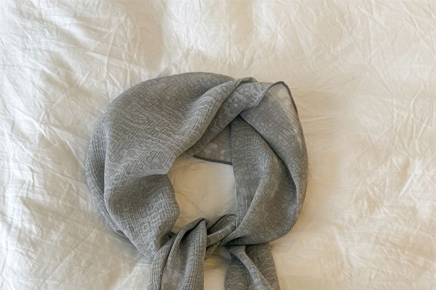 Scarf Floral Jacquard Sheer