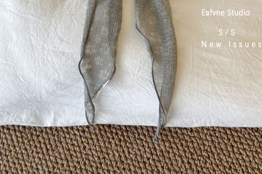 Scarf Floral Jacquard Sheer